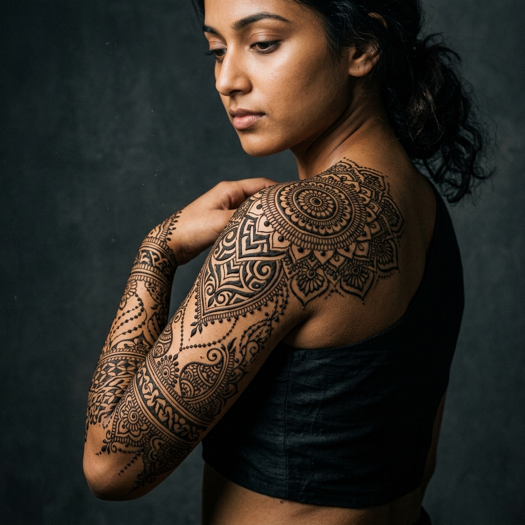 Henna tattoo and body art